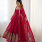 Designer Georgette Embroidered Gown Set