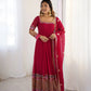 Designer Georgette Embroidered Gown Set