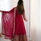 Designer Georgette Embroidered Gown Set