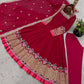 Designer Georgette Embroidered Gown Set