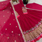 Designer Georgette Embroidered Gown Set