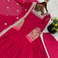 Designer Georgette Embroidered Gown Set
