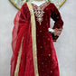 Viscose Velvet Embroidered Suit Set