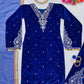 Viscose Velvet Embroidered Suit Set