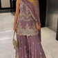 Embroidered Faux Georgette Sharara Suit Set