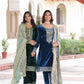 Viscose Velvet Embroidered Suit Set