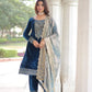 Viscose Velvet Embroidered Suit Set