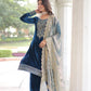 Viscose Velvet Embroidered Suit Set