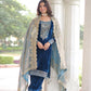 Viscose Velvet Embroidered Suit Set