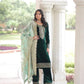Viscose Velvet Embroidered Suit Set
