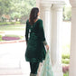 Viscose Velvet Embroidered Suit Set