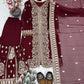 Designer Faux Georgette Chinon Sequins Sharara Set for Festive and Wedding Wear