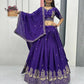 Embroidered Chinon Lehenga Choli Set