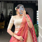 Jacquard Chex Zari Weaving Lehenga Set with Dupatta