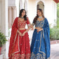 Vichitra Silk Embroidered Lehenga Set for Wedding and Festive Wear