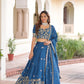 Vichitra Silk Embroidered Lehenga Set for Wedding and Festive Wear
