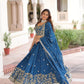 Vichitra Silk Embroidered Lehenga Set for Wedding and Festive Wear