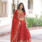 Vichitra Silk Embroidered Lehenga Set for Wedding and Festive Wear