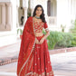 Vichitra Silk Embroidered Lehenga Set for Wedding and Festive Wear
