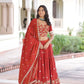 Vichitra Silk Embroidered Lehenga Set for Wedding and Festive Wear