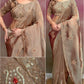 Rose Gold Zari Stone Saree