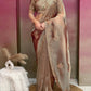Rose Gold Zari Stone Saree