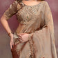Rose Gold Zari Stone Saree