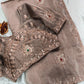 Rose Gold Zari Stone Saree
