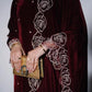 Embroidered Velvet Top and Palazzo Set