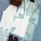 White Roman Glass Embroidery Suit with Dupatta