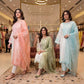 White Roman Glass Embroidery Suit with Dupatta