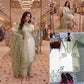 White Roman Glass Embroidery Suit with Dupatta