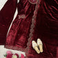 Embroidered Velvet Suit Set