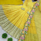 Designer Chinon Silk Embroidered Gown Set