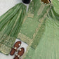 Designer Chinon Silk Embroidered Sharara Set