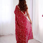 Designer Crunchy Silk Saree with Embroidery and Sequins