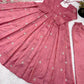Designer Gold Crush Silk Embroidered Gown Set
