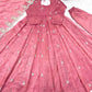 Designer Gold Crush Silk Embroidered Gown Set