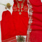 Crimson Beaded Kurta Set