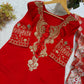 Crimson Beaded Kurta Set