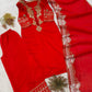 Crimson Beaded Kurta Set