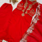 Crimson Beaded Kurta Set