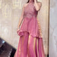 Heavy Fandy Silk Full Neck Top with Sharara Palazzo Set for special occasions