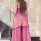 Heavy Fandy Silk Full Neck Top with Sharara Palazzo Set for special occasions