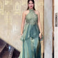 Heavy Fandy Silk Full Neck Top with Sharara Palazzo Set for special occasions