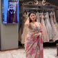 Orgenza Mirror Floral Printed sequence embroidery Saree