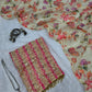 Orgenza Mirror Floral Printed sequence embroidery Saree