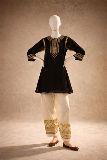 Chinon Gota Patti Kurti Palazzo Set for Festive and Traditional Wear