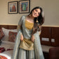 Sage Mustard Silk Suit