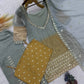 Sage Mustard Silk Suit
